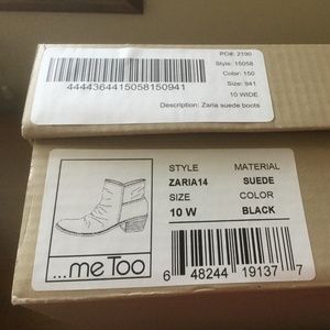 me Too black ankle booties 10W
